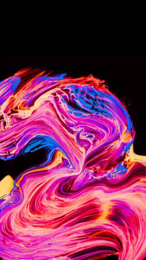 AMOLED-обои с размазанной цифровой краской разных цветов. — AMOLED Обои