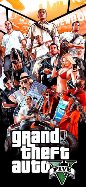 iPhone X Grand Theft Auto V фон — Oppo F31 Pro Обои