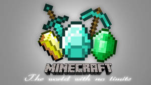 Обои с пиксельными сокровищами Minecraft