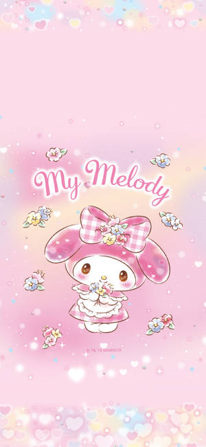 Розовые обои с My Melody — iPhone 15 Pro Обои