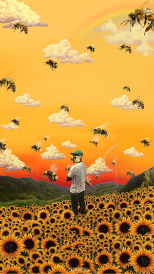Поле подсолнухов Tyler The Creator PFP — Оранжевая эстетика Обои