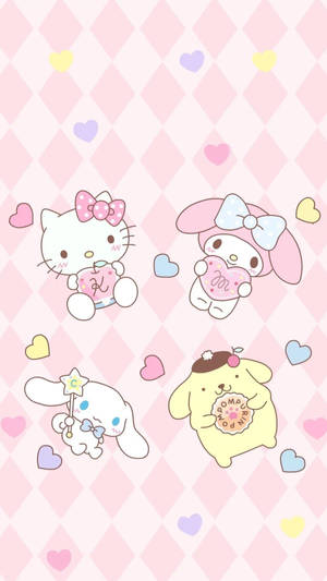 Sanrio Хелло Китти Помпомурин кавай обои