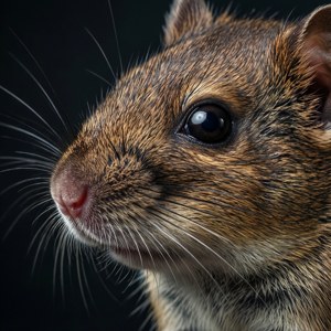 Драматический крупный план морды полёвки с детализированными усами. — Tecno Phantom Обои