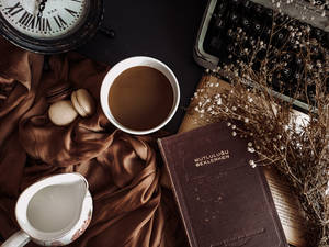 Обои в стиле преппи эстетики в коричневых тонах — Светло-коричневая эстетика Обои