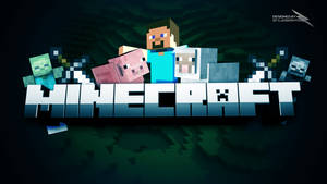 Обои Стив Minecraft текст логотип