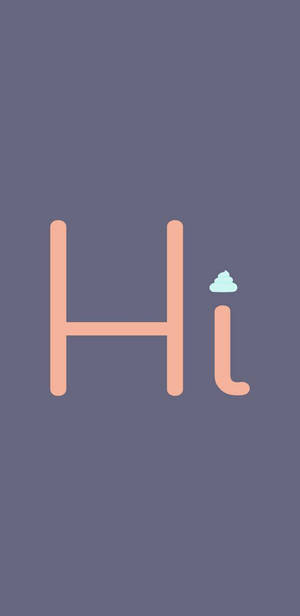 Простое приветствие Hi в фиолетовой эстетике — Фиолетовый Обои