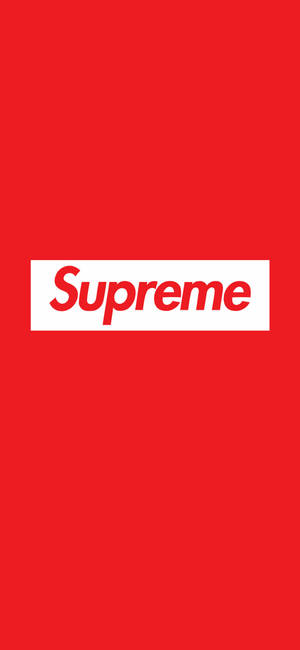 Простой логотип красного Supreme — iPhone 15 Pro Обои