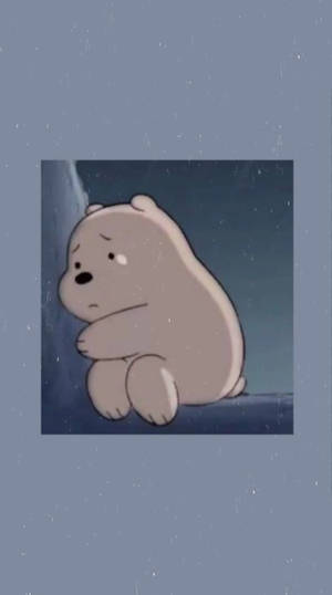Простой синий эстетичный грустный Айс Бэр