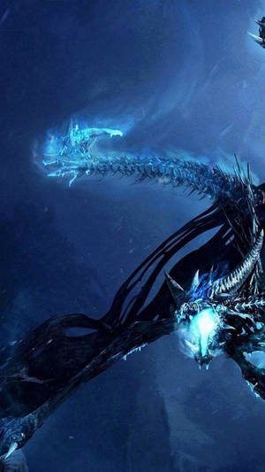 Экран блокировки World of Warcraft светящийся дракон обои.