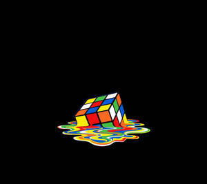 AMOLED-обои с расплавленным кубиком Рубика. — AMOLED Обои