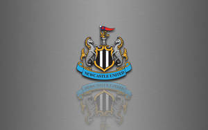 Логотип футбольного клуба Newcastle United, серый, обои для рабочего стола.
