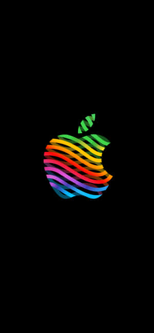 Ретро-логотип Apple — iPhone X Обои