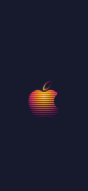 Ретро-логотип Apple — iPhone Xs Max Обои