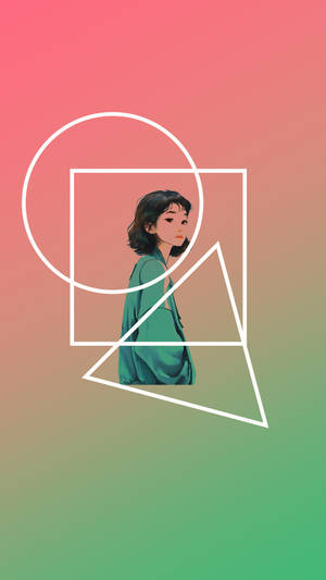 Розово-зеленый 067 Игра в кальмара обои — Игра в кальмара 067 Обои