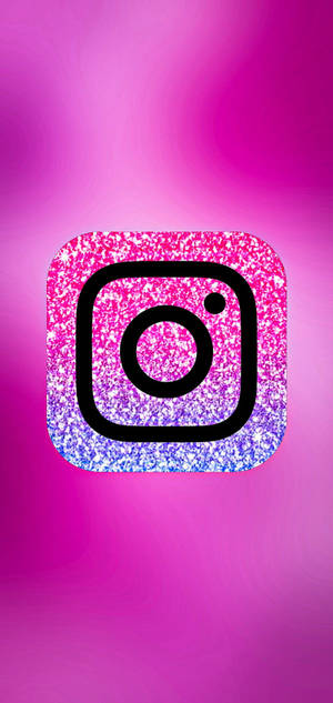 Обои Розовый глиттер логотип Instagram — Google Pixel 6 Pro Обои