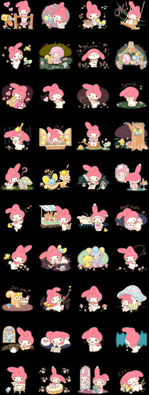 Стикеры Line Май Мелоди, скачать в HD PNG — Любовь эстетика гиф Обои