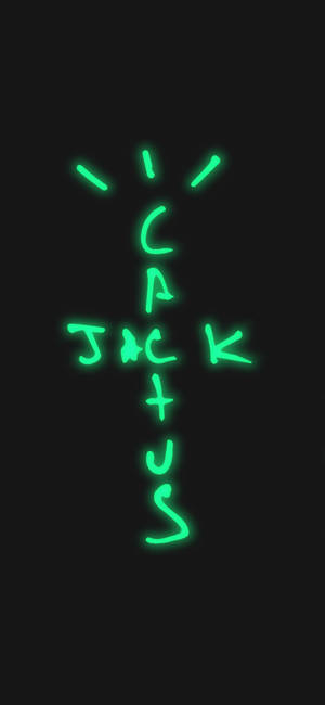 Обои со светящимся логотипом Cactus Jack — iPhone 14 Pro Обои