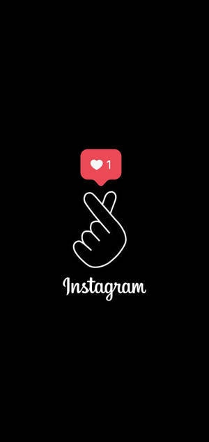 Обои сердце из пальцев Instagram арт — iPhone 13 Pro Max Обои