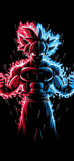 Сине-красный Гоку из Dragon Ball Z для iPhone — Galaxy S26 Ultra Обои