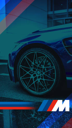 Синяя автомобильная шина с логотипом BMW M — Bmw Обои