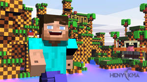 Обои смеющийся Стив Minecraft