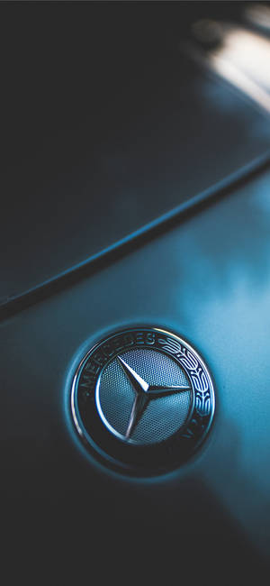 Темно-синий логотип Mercedes iPhone X — iPhone 14 Pro Обои
