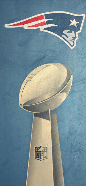 Мобильные обои с трофеем Супербоула и Патриотами — iPhone 14 Plus Обои