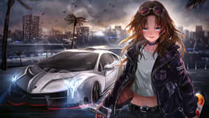 Фон с аниме-авто — Аниме машина Обои