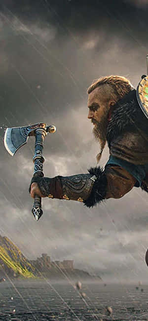 Фон iPhone XS Assassin's Creed Valhalla — IQOO Z Обои