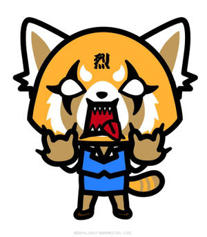 Обои с хардкорным фанартом Aggretsuko — Galaxy Z Fold 6 Обои