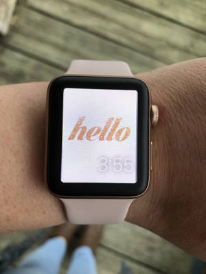 Обои Apple Watch с блестящим циферблатом hello — Apple Watch Обои