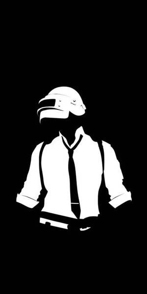 Черно-белый логотип PUBG — 18:9 Обои