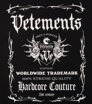 Обои логотип Vetements Black Label — Xiaomi Mix Fold 4 Обои