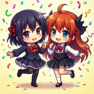 Милые чиби-обои с Сумоно и Котоко из Chobits. — Infinix Zero Обои