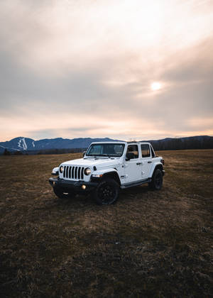 Чистый белый внедорожник Wrangler обои — OnePlus Pad Обои