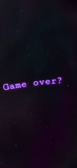 Чёрно-фиолетовая эстетика Game Over — Galaxy S26 Ultra Обои