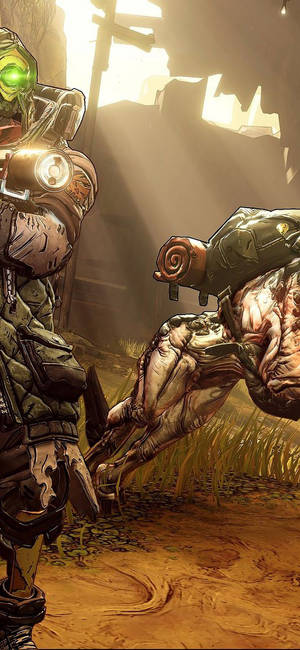 HD качество изображения FL4K в игре Borderlands — Pixel 10 Pro Обои
