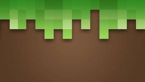 Упрощенные пиксельные обои Minecraft земля трава