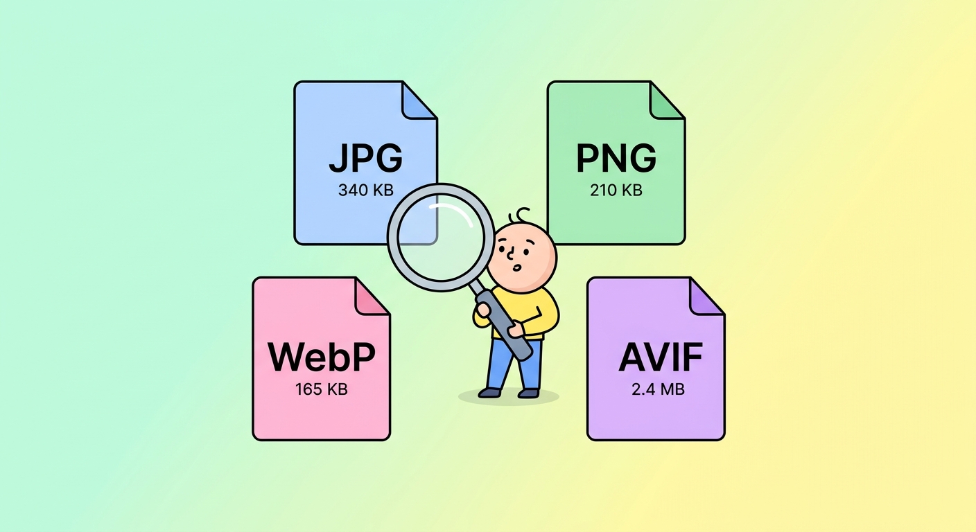 Шпаргалка по форматам изображений — JPG vs PNG vs WebP vs AVIF
